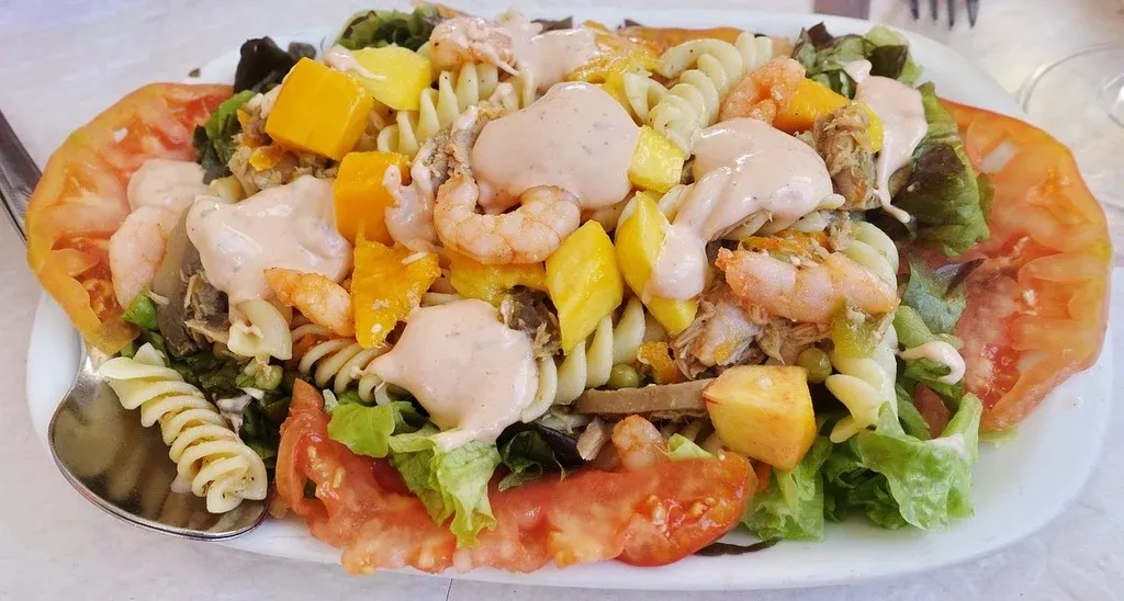 Enjoy a Twist on Caesar: Shrimp Pasta Salad