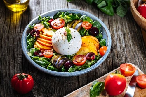 Dress Up Your Summer With Spiced Almonds and Plum Burrata Salad