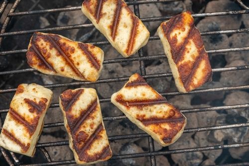 Revamp Your BBQ Spread With This Grilled Halloumi and Veggie Pasta Salad